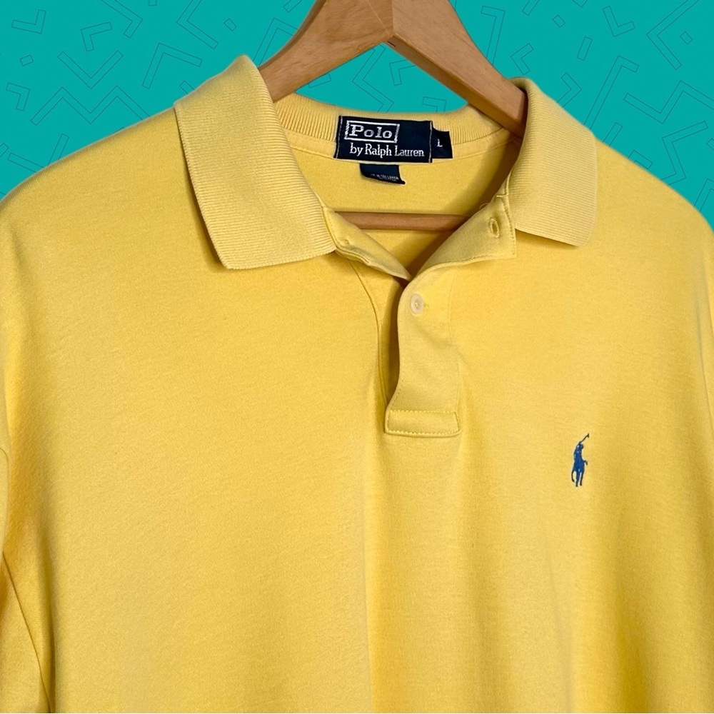 Polo Ralph Lauren Longsleeve Yellow Polo Shirt